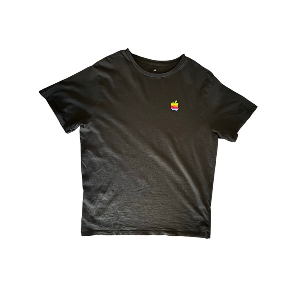 Apple Employee Exclusive Rainbow Logo Tee Black Large Tech Streetwear Normcore
